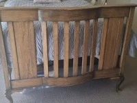 Antique Edwardian Oak Double Bed
