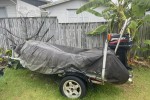 Inflatable Boat and Trailer