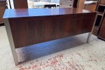 Mid Century Solid Brazilian Rosewood Chrome Frame Desk