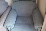 2 seater couch, lazy boy chair, Small round table & 3 dining room chai...