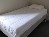 SIngle bed Base size: 215cm x 112cm. Mattress size: 203cm x 107cm Floo...