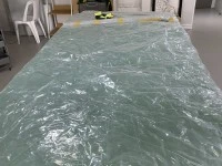Dismantled pool table