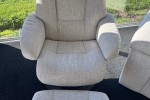 Fabric Lounge Suite, seat and stool (2)