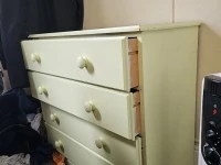 Double mattress, drawers, desk