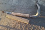 Light brackets anti roll bar and a exhaust muffler