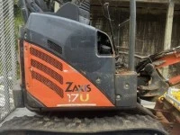 Hitachi Zaxis 17u and tandem trailer