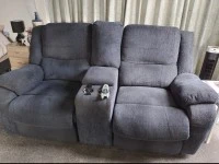 Two seater recliner couch