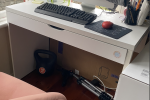 Desk, dressor, IMAC computer in a box, small box