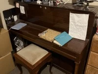 Small upright piano