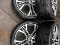 A set of alloy wheels