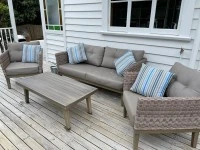 4 piece outdoor patio set sunbrella