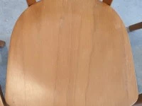 Four IKEA wooden dining chairs