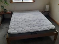 Queen bed - mattress & dismantled frame