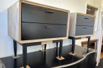 Pair of Alba Black 2 Drawer Bedside Tables by Dixie Cummings