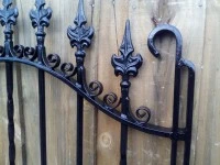 Black Wrought Iron Path or Entrance Gate Wow! Wide 880mm, High 1820/16...