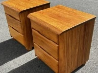 2 Wooden Rimu Bedside Tables—Mill-brook Furniture LTD