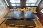 Tables x 19, Chairs x 19, High top bench seats x 5, Bench seat x 1