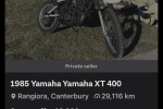 Motorcycle Yamaha XT400