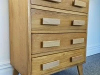 MID CENTURY TALL BOY DRAWERS- SOLID OAK, Drawers