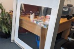 Wooden window frame with glass 1250x1250mm