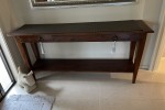 Hall console table, Carved glory box, 1 floor rug roll