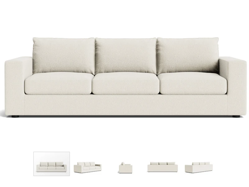 3.5 seater couch   Dimensions - 87, 258,106cm  3.5 seater couch with c...