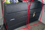 King size bed, qty. 4x appliances 0.7m x 0.7 x 1.2m, qty. 2x cabinets ...