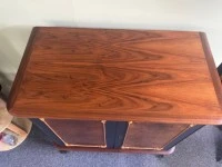 Cabinet with burl feature