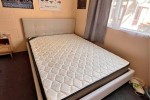 Queen Mattress, Queen Bed Base, Bedside Table, Mirror, Wardrobe