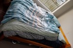 Double bed, can be dismantled by the owner, Small chest of drawers, Sh...