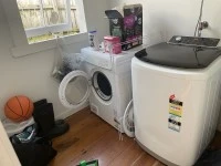 Washing Machine, Dryer, Vegetable planter full