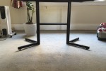 Dining table dismantled, Dining chairs (6), Microwave, Chest freezer, ...