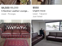 Chesterfield lounge suite - couch and 2 armchairs couch - 1900x850x720...