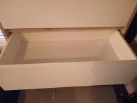 Wood/white chest of drawers