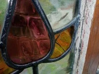 Antique leadlight window