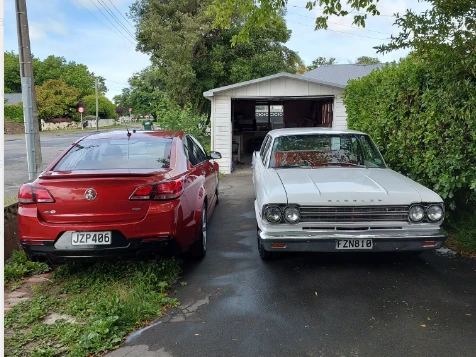 2x Toyota Hilux utes 1975 and 1x 1965 Rambler Classic.