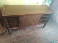 ## vintage mid century wooden sideboard ##