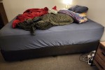 3 Seater Couch, 2x Recliner Chairs, Queen Bed base + mattress, Fridge/...