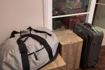 Large tallboy, Large wheelie suitcase, long soft canvas bag, Large car...