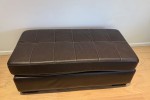 Dark Brown 3 Seater Sofa with Chaise