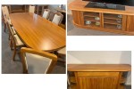 Buffet unit, Tv unit, Dining table and 8 dinning chairs