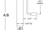 Bulldog Square Trailer Jack/Jockey 4500kg