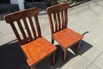 Table 1.8m long and 6 solid chairs