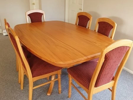 Dinning suite dining table, six dining chairs