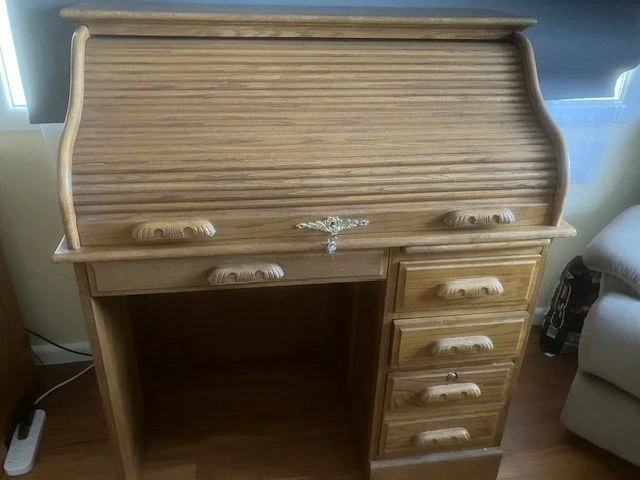 Oak, Writing Desk . Roll top