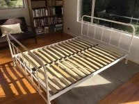 Vintage style white bed frame mattress