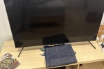 Console Table, TV, 2 boxes with glass items and crockery, Microwave, P...