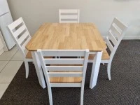 5 Piece Dining Suite: Table & 4 Chairs