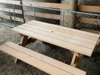 Macrocarpa picnic table