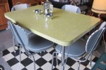 Retro chrome dining table. Standard size. No chairs